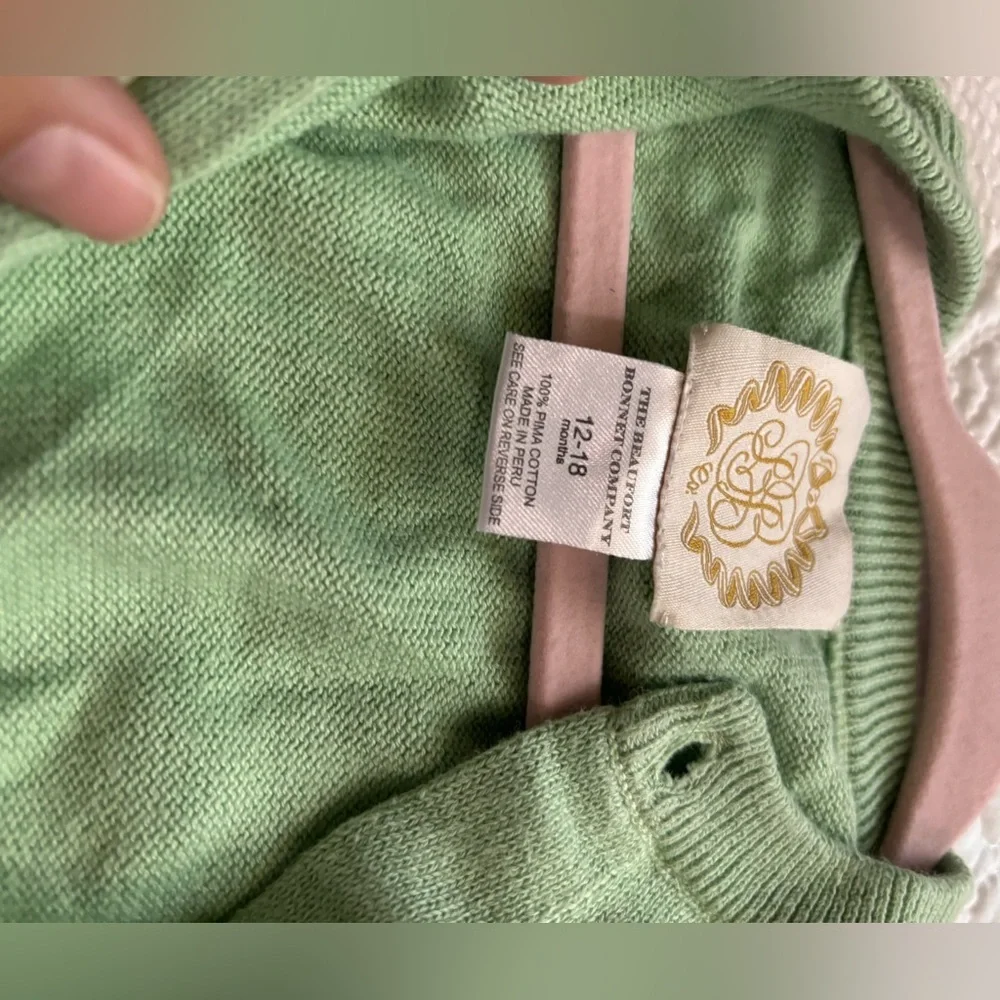 The Beaufort Bonnet Company Green Cardigan 12-18m - Picture 2 of 2